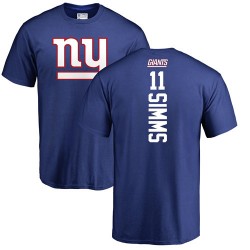 Phil Simms Royal Blue Backer - #11 Football New York Giants T-Shirt