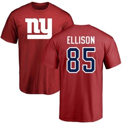 Rhett Ellison Red Name & Number Logo - #85 Football New York Giants T-Shirt