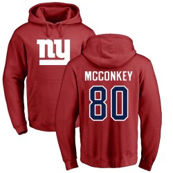 Phil McConkey Red Name & Number Logo - #80 Football New York Giants Pullover Hoodie