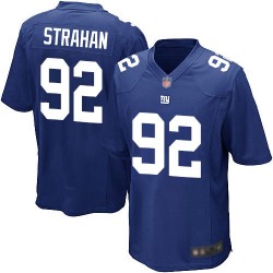 Game Men's Michael Strahan Royal Blue Home Jersey - #92 Football New York Giants