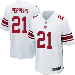 Game Men's Jabrill Peppers White Road Jersey - #21 Football New York Giants