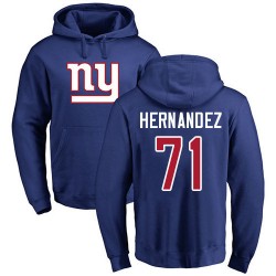 Will Hernandez Royal Blue Name & Number Logo - #71 Football New York Giants Pullover Hoodie