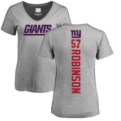 Women's Antoine Bethea Ash Name & Number Logo - #41 Football New York Giants T-Shirt
