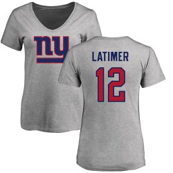 Women's Cody Latimer Ash Name & Number Logo - #12 Football New York Giants T-Shirt