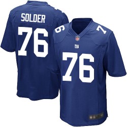 Game Men's Nate Solder Royal Blue Home Jersey - #76 Football New York Giants