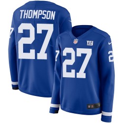 Women's Julian Love Royal Blue Backer - #37 Football New York Giants Long Sleeve T-Shirt