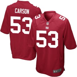 Game Men's Harry Carson Red Alternate Jersey - #53 Football New York Giants