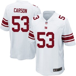 Game Men's Harry Carson White Road Jersey - #53 Football New York Giants