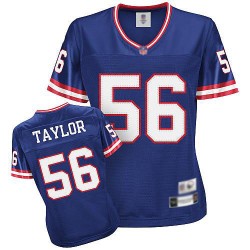 Replica Women's Lawrence Taylor Royal Blue Home Jersey - #56 Football New York Giants Throwback