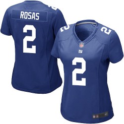 Game Women's Aldrick Rosas Royal Blue Home Jersey - #2 Football New York Giants