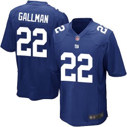 Game Men's Wayne Gallman Royal Blue Home Jersey - #22 Football New York Giants