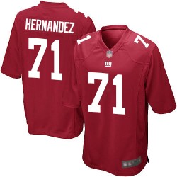 Game Men's Will Hernandez Red Alternate Jersey - #71 Football New York Giants