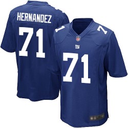 Game Men's Will Hernandez Royal Blue Home Jersey - #71 Football New York Giants