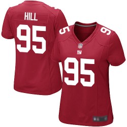 Game Women's B.J. Hill Red Alternate Jersey - #95 Football New York Giants