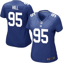 Game Women's B.J. Hill Royal Blue Home Jersey - #95 Football New York Giants