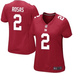 Game Women's Aldrick Rosas Red Alternate Jersey - #2 Football New York Giants