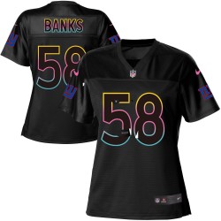 Game Women's Carl Banks Black Jersey - #58 Football New York Giants Fashion