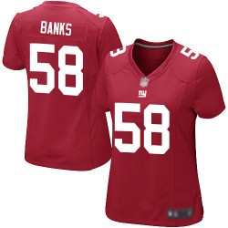 Game Women's Carl Banks Red Alternate Jersey - #58 Football New York Giants