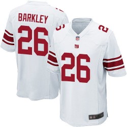 Game Men's Saquon Barkley White Road Jersey - #26 Football New York Giants