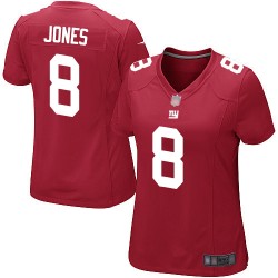 Game Women's Daniel Jones Red Alternate Jersey - #8 Football New York Giants