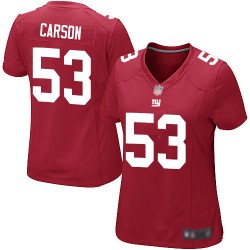 Game Women's Harry Carson Red Alternate Jersey - #53 Football New York Giants