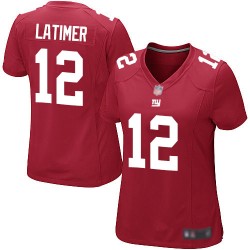 Game Women's Cody Latimer Red Alternate Jersey - #12 Football New York Giants