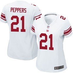 Game Women's Jabrill Peppers White Road Jersey - #21 Football New York Giants