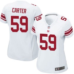 Game Women's Lorenzo Carter White Road Jersey - #59 Football New York Giants