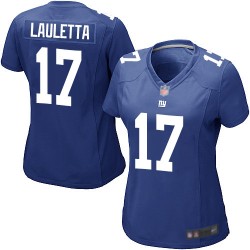 Game Women's Kyle Lauletta Royal Blue Home Jersey - #17 Football New York Giants