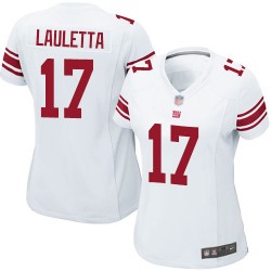 Game Women's Kyle Lauletta White Road Jersey - #17 Football New York Giants