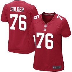 Game Women's Nate Solder Red Alternate Jersey - #76 Football New York Giants