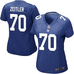 Game Women's Kevin Zeitler Royal Blue Home Jersey - #70 Football New York Giants