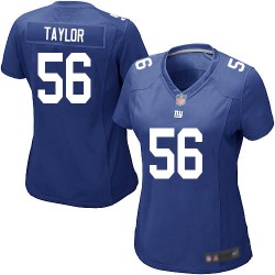 Game Women's Lawrence Taylor Royal Blue Home Jersey - #56 Football New York Giants