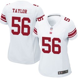 Game Women's Lawrence Taylor White Road Jersey - #56 Football New York Giants
