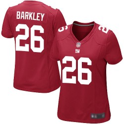 Game Women's Saquon Barkley Red Alternate Jersey - #26 Football New York Giants