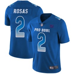 Limited Men's Aldrick Rosas Royal Blue Jersey - #2 Football New York Giants NFC 2019 Pro Bowl