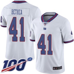 Limited Men's Antoine Bethea White Jersey - #41 Football New York Giants 100th Season Rush Vapor Untouchable
