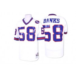 Authentic Men's Carl Banks White Road Jersey - #58 Football New York Giants Throwback