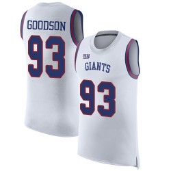 Limited Men's B.J. Goodson White Jersey - #93 Football New York Giants Rush Player Name & Number Tank Top