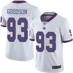 Limited Men's B.J. Goodson White Jersey - #93 Football New York Giants Rush Vapor Untouchable