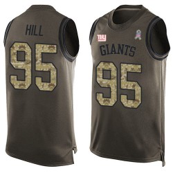 Limited Men's B.J. Hill Green Jersey - #95 Football New York Giants Salute to Service Tank Top