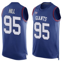 Limited Men's B.J. Hill Royal Blue Jersey - #95 Football New York Giants Player Name & Number Tank Top