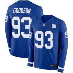 Limited Men's B.J. Goodson Royal Blue Jersey - #93 Football New York Giants Therma Long Sleeve