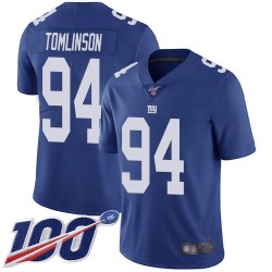 Limited Men's Dalvin Tomlinson Royal Blue Home Jersey - #94 Football New York Giants 100th Season Vapor Untouchable