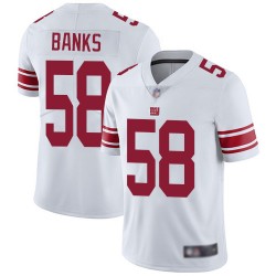 Limited Men's Carl Banks White Road Jersey - #58 Football New York Giants Vapor Untouchable