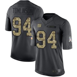 Limited Men's Dalvin Tomlinson Black Jersey - #94 Football New York Giants 2016 Salute to Service