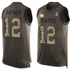 Limited Men's Cody Latimer Green Jersey - #12 Football New York Giants Salute to Service Tank Top