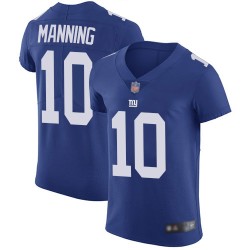 Elite Men's Eli Manning Royal Blue Home Jersey - #10 Football New York Giants Vapor Untouchable
