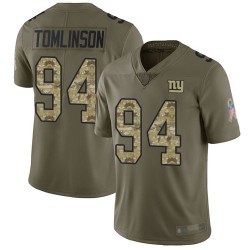Limited Men's Dalvin Tomlinson Olive/Camo Jersey - #94 Football New York Giants 2017 Salute to Service