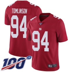 Limited Men's Dalvin Tomlinson Red Jersey - #94 Football New York Giants 100th Season Inverted Legend
